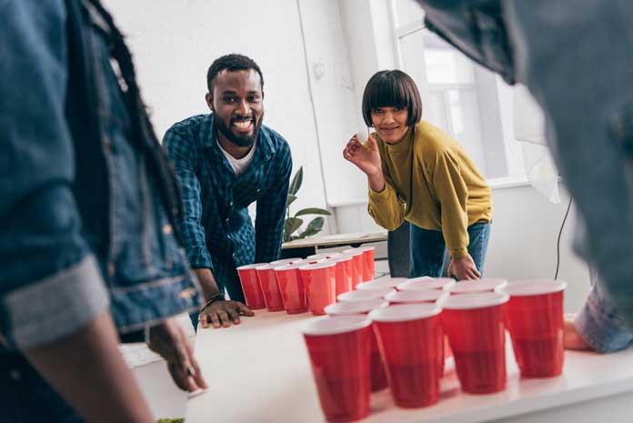 Beer Pong Game With Friends